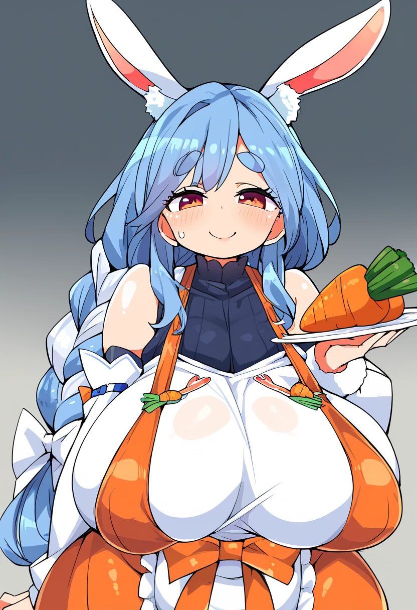 realisitic, work of art, Maximum quality, (detailedeyes), A high school girl, Huge breasted, sweat, natta, open air, busy restaurant, micro bikini tucked in, micro bikini only thong, wet face, body soaking wet, hypdertailed, aretes, white apron, puffy short sleeves, between the breasts, small tray, wart on chest, central opening, butterfly necktie, pelvic curtain, (Broad Hips), (ssmile :1.1)