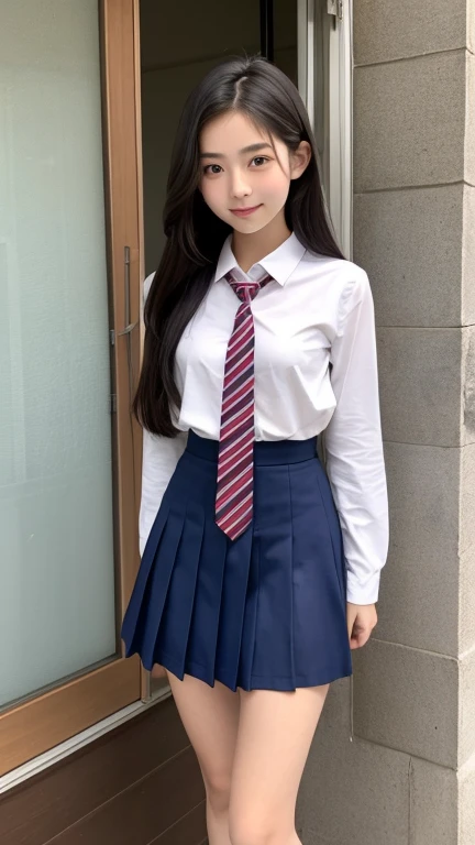 18-year-old、woman、Japanese Idols、Real、Real Photo、high resolution、4K、8K、School、uniform、career woman、Slender、
