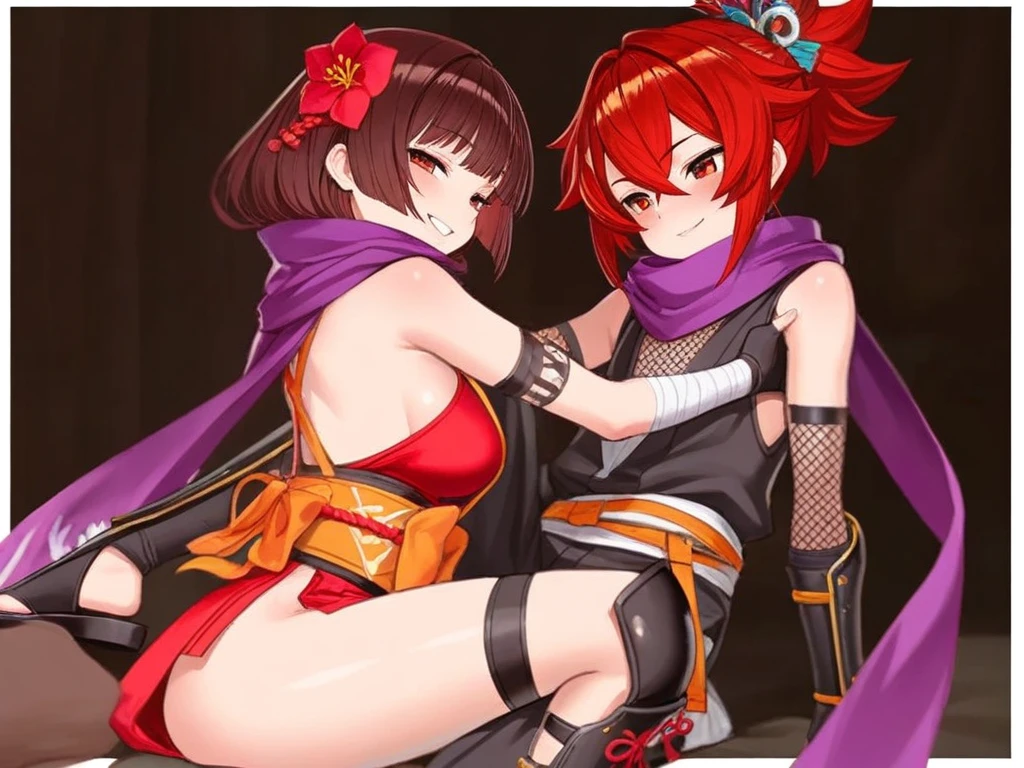 score_9, score_8_up, score_7_up, score_6_up, score_5_up, score_4_up, (source_anime), 2girls, Kono Subarashii Sekai ni Shukufuku o!, konosuba, (megumin, short hair, ??? , small breasts, puffy nipples), (aqua, long hair, big breasts), yuri, age difference, giant size difference, pussy, far, full body, sex, forced, rape, breasts sucking