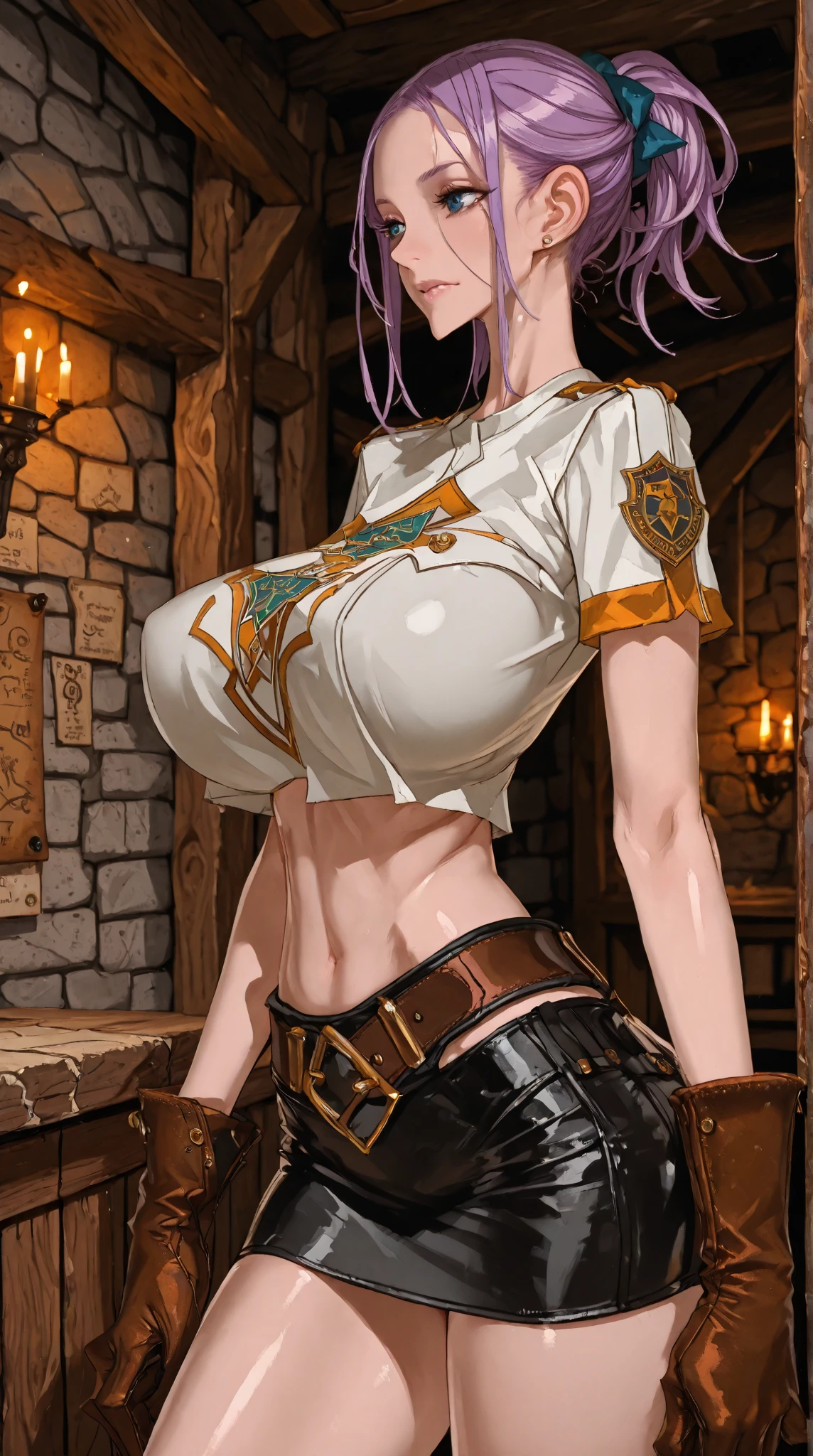 A curvy tattooed Valkyrie with big breasts, demon Wings, demon tail, Wearing apron, Holding a Glass of wine, wet Body, wet Breasts, wet clothes, ( burgundy red Hair), (D&D), (Dark Fantasy design), (NSFW), Topless, Super Detailliert, HD, 8k, viele Details, (yellow eye color)