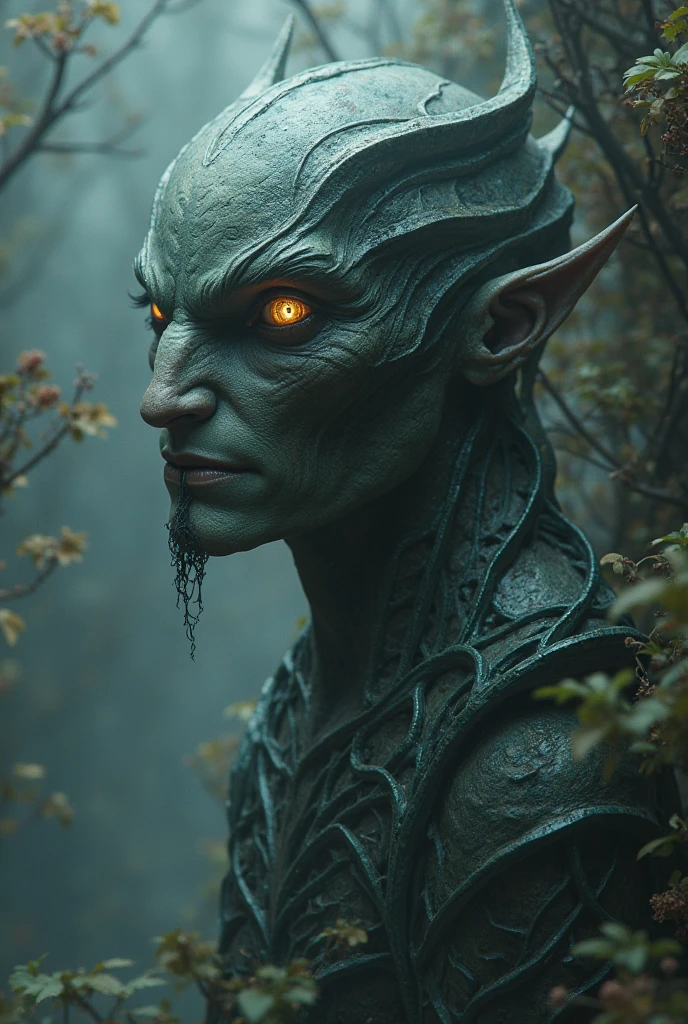 A green, wrinkled, ugly, necrotic alien witch, detailed face, intricate textures, dark fantasy, cinematic lighting, dramatic shadows, mysterious atmosphere, vibrant colors, digital art, concept art, highly detailed, 8k, photorealistic