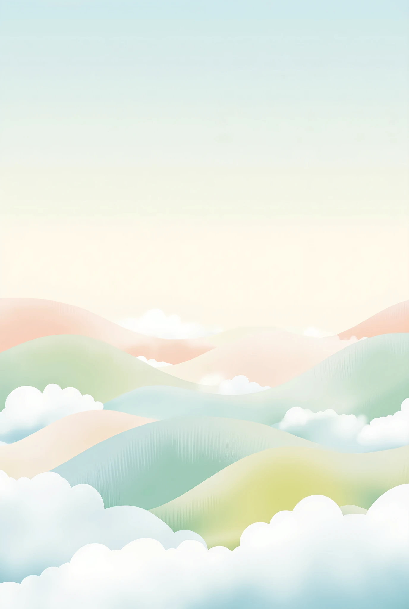 Between puffy clouds.soft white and pink,A minimalist abstract background that harmoniously blends light sky blue. The combination of subtle organic shapes and flowing lines creates a calm and serene atmosphere. very high resolution , 4K quality,A variety of subtle, luxurious pastel colors(Pastel pink ,Pastel blue,Because Pastel Yellow ,Pastel Mint, Pastel Purple ,pastel peach,pastel green)style is modern and fresh,polishing,Maintains a calm feeling.A vintage-style soft wallpaper pattern with vertical stripes of light green dots arranged at regular intervals on a warm creamy ivory background. The design is simple and elegant,, has a delicate and nostalgic atmosphere that reminds me of classic botany notes or cottage-core sensibility.. does not include text or letters. The style is a flat, pastel-toned hand-drawn vector art, and, and can be repeated smoothly in high resolution.((RAW photos),  simple , (Absurd resolution)), masterpiece, top quality, (Very Detailed 8k Unity CG Wallpaper), (best illustration)
