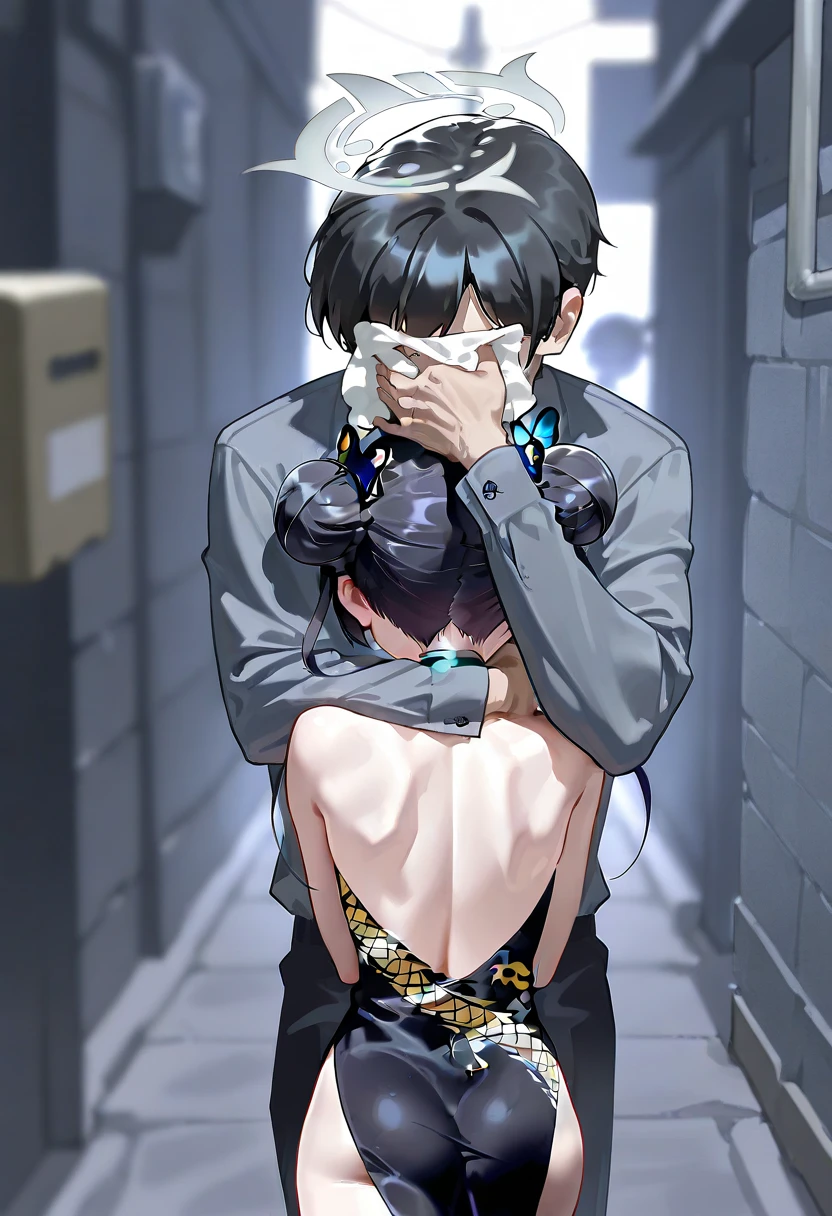 a naked tied up teenager girl getting raped by a male on a park bench, park, night, rape, sex, forced, sexual intercourse, tape on mouth, male in picture,