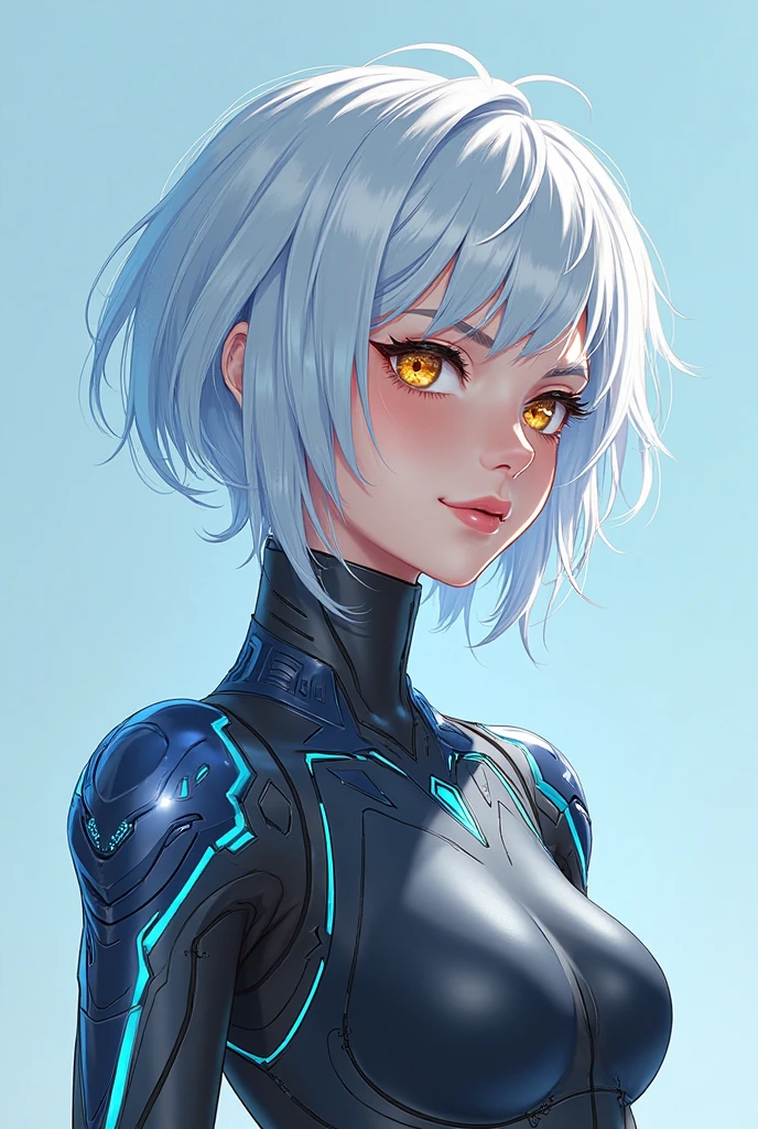 My hero academia oc age:16 genres:Woman height:1.71 by:(white with black and blue highlights cut like a boy's)
eyes:blue skin:white appearance: eyes cansados tiene un cuerpo de modelo tine mucho pecho
rasgo:Beautiful goddess, attractive, serious and calm