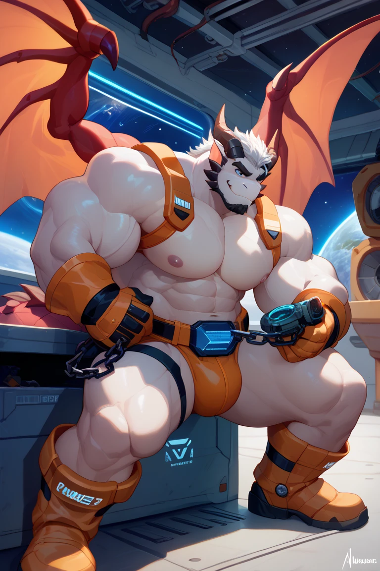 (dragon),golden eyes, (muscle发达的身体:1.3), perfect eyes, Handsome, OK, (whole body照),(whole body),In the sauna,(lower body),(happy eyes:1.2),look at screen,(dragon horn),(dragon tail),perfect masterpiece,(16K),alone,((Strong)),(thermal),(whole body),Perfect proportion,front,blush,Sweat,(挥hand打招呼:1.5),(hand:1.3),(Open your mouth slightly and breathe.:1.2),(imagine:1.2),(Clothes are soaked,whole body:1.3),Strong,muscle,With dragon wing,bi-winged,more details,be licked,enjoy,obsessed, Face turned red,collar,Submit to,caress,drunk,Smile,enjoy,looking at camera,Submit to,having fun,Detailed background,realistically,现实的hand,8k high dynamic range,(shadow,wide dynamic range,high dynamic range,emphasize:1.2)