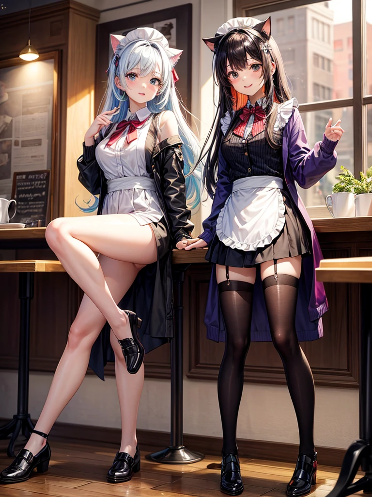 (best quality,8K,high school girl,zippered track jacket,smiling,gravure idol,Model,beautiful girl,down hair,alluring Multiple girls are depicted，uniform，cardigan，blazer，Ribbon on uniform，girl,masterpiece,highest masterpiece,long hair,perfect face,big bust,cleavage,erotic cute,sexy girl)，Angelic cute girl，Naughty Girls，Too beautiful girl，Future Fashion，Cutting-edge fashion，Model，Full body image，perfection，Colorful，High-dimensional beautiful girl，Multidimensional beautiful girl，A beautiful girl of the future