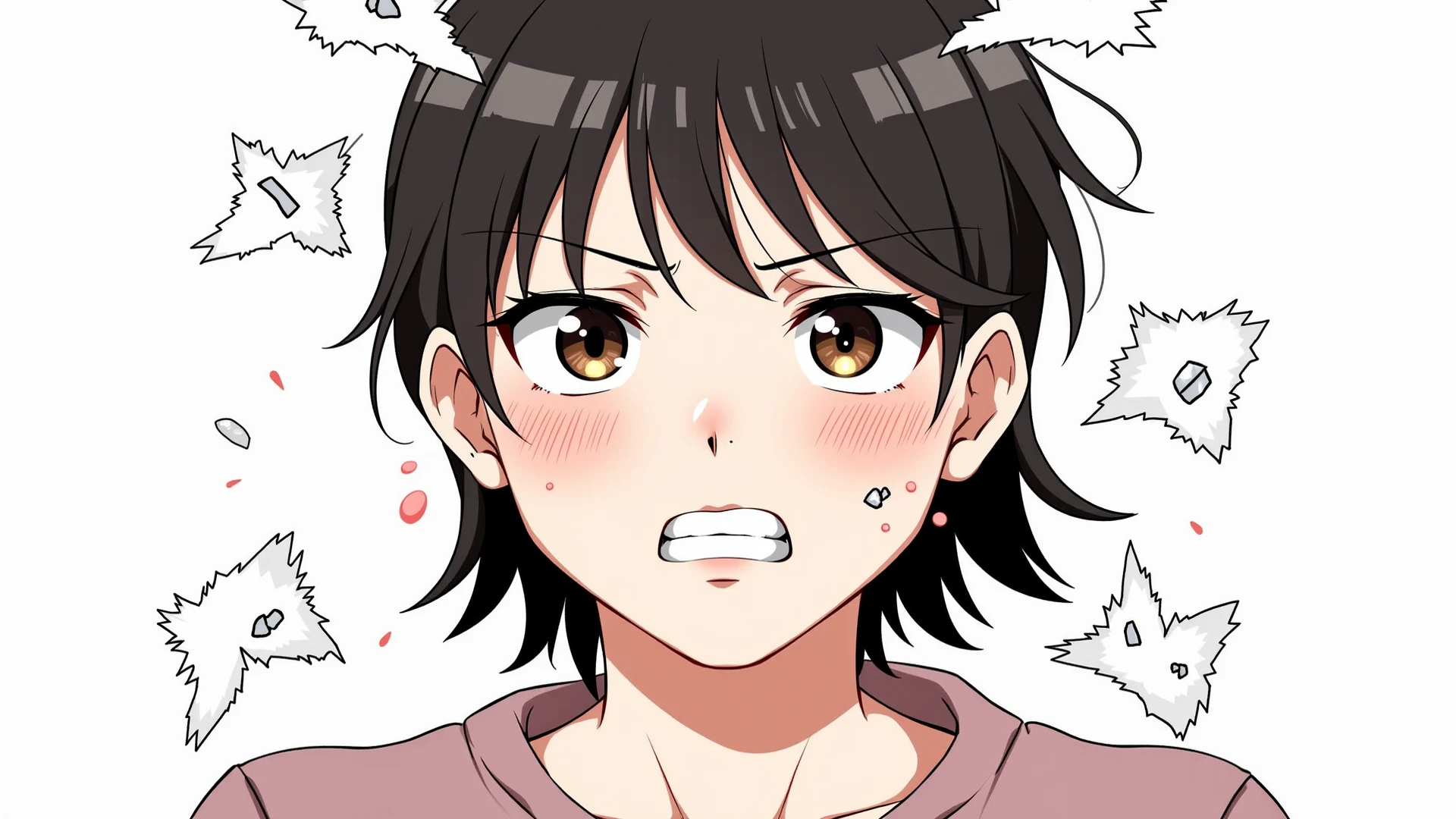 1 solo, chibi, Buttercup, young proportions, flat chest, exposed boob, oversized night pijama, showing one boob, sleepy, yawning, closed eyes, grumpy, messy hair, bedroom background, morning light,rubbing eye,
(best quality, masterpiece, RAW photo,ultra-detailed:1.2), 1girl,solo,looking at viewer,smile