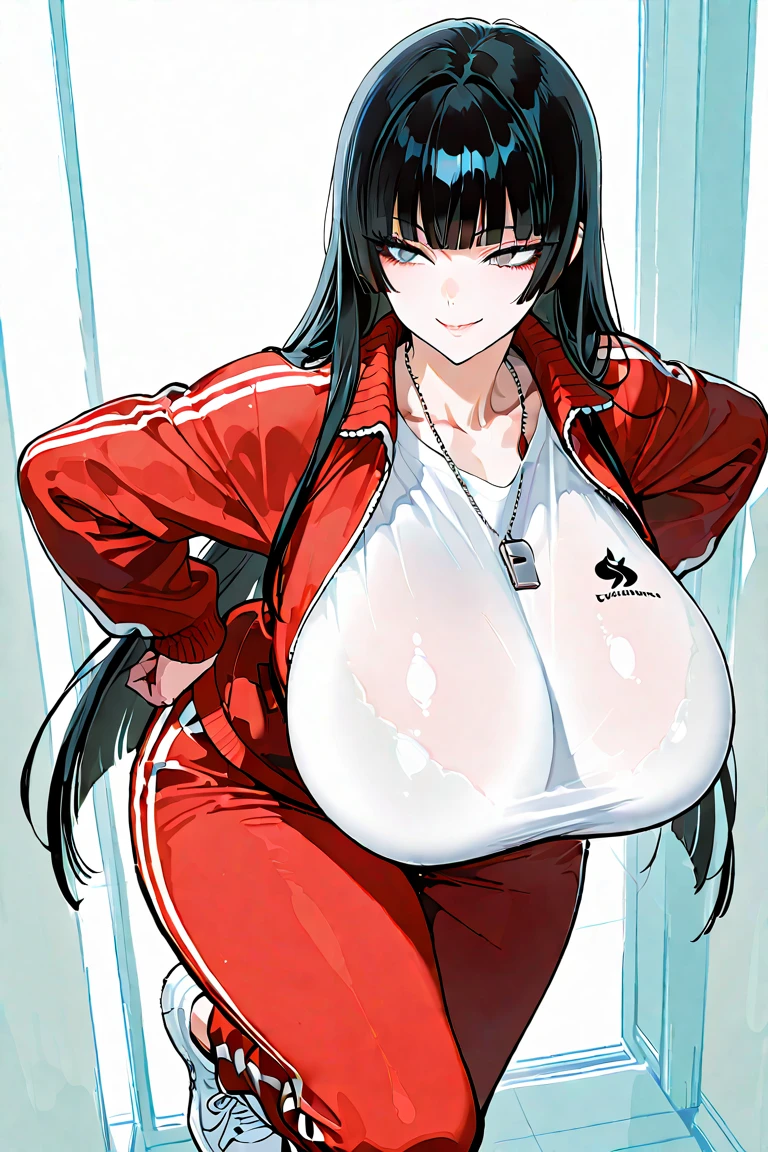 Yaoyorozu , standing , pov from top , big eyes , beautiful face , eyelashes , hot , cheerleader outfit , my hero academia style , big round breasts