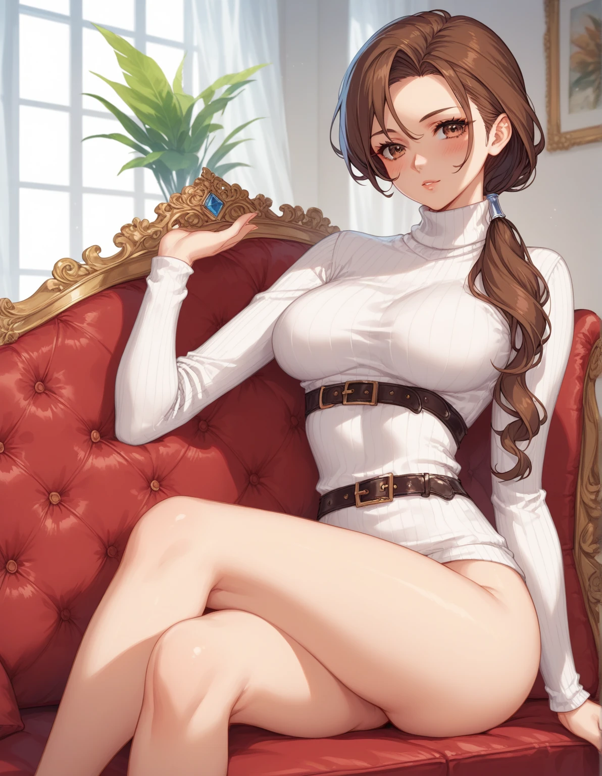 (((masterpiece, best quality, ultra highres, 1 girl, solo, no background))), super detailed skin and face and eyes and finger, beautiful japanese woman, small breasts:1.5, skinny, light brown hair, white background, very short hair, (an illustration of girl), Knee shot, Generate with illustrations, Various expressions, Various poses, Various Costumes, spread legs, Please draw the entire character within the frame, ensuring that the head, arms, and legs are not cut off, The background should be simple, with the character positioned centrally, spread legs,