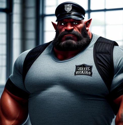 Daddy,muscle, police suit,fat men