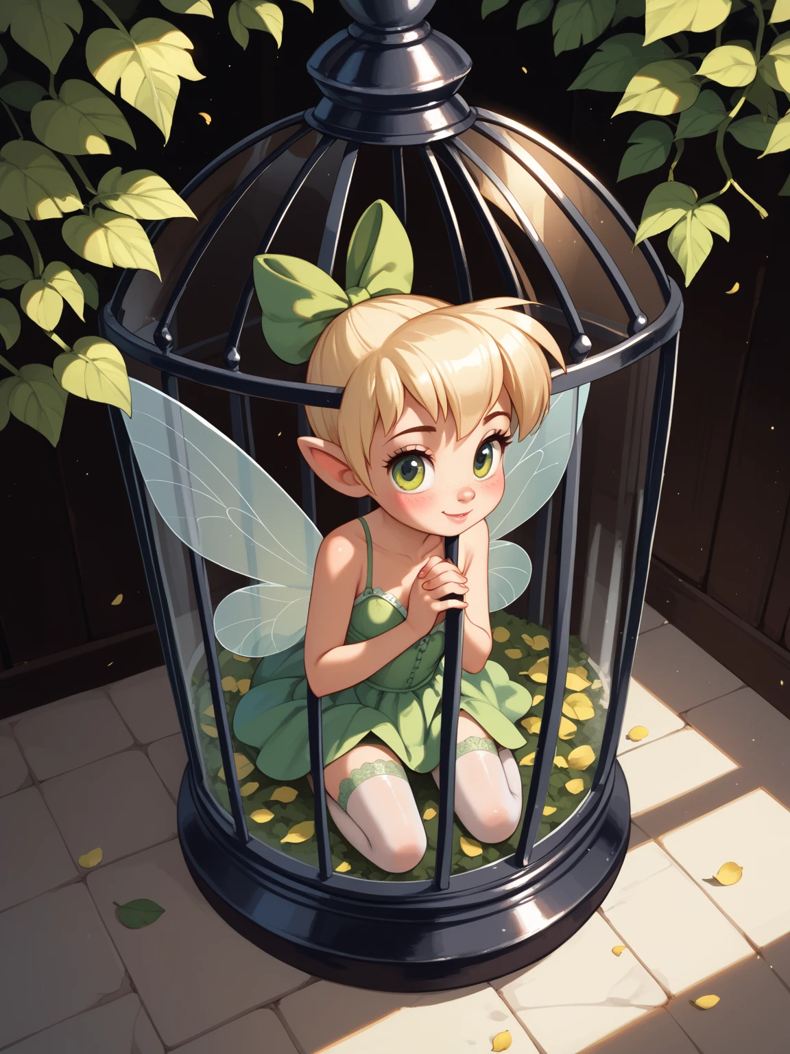 score_9, score_8_up, score_7_up, source_anime, (1girl, solo), looking at viewer,
(kneeling, in a jar, table, angry, close up,) (mini person),
TinkerWaifu, fairy wings, blue eyes, green dress, sexy, hair bun, spit on glass,