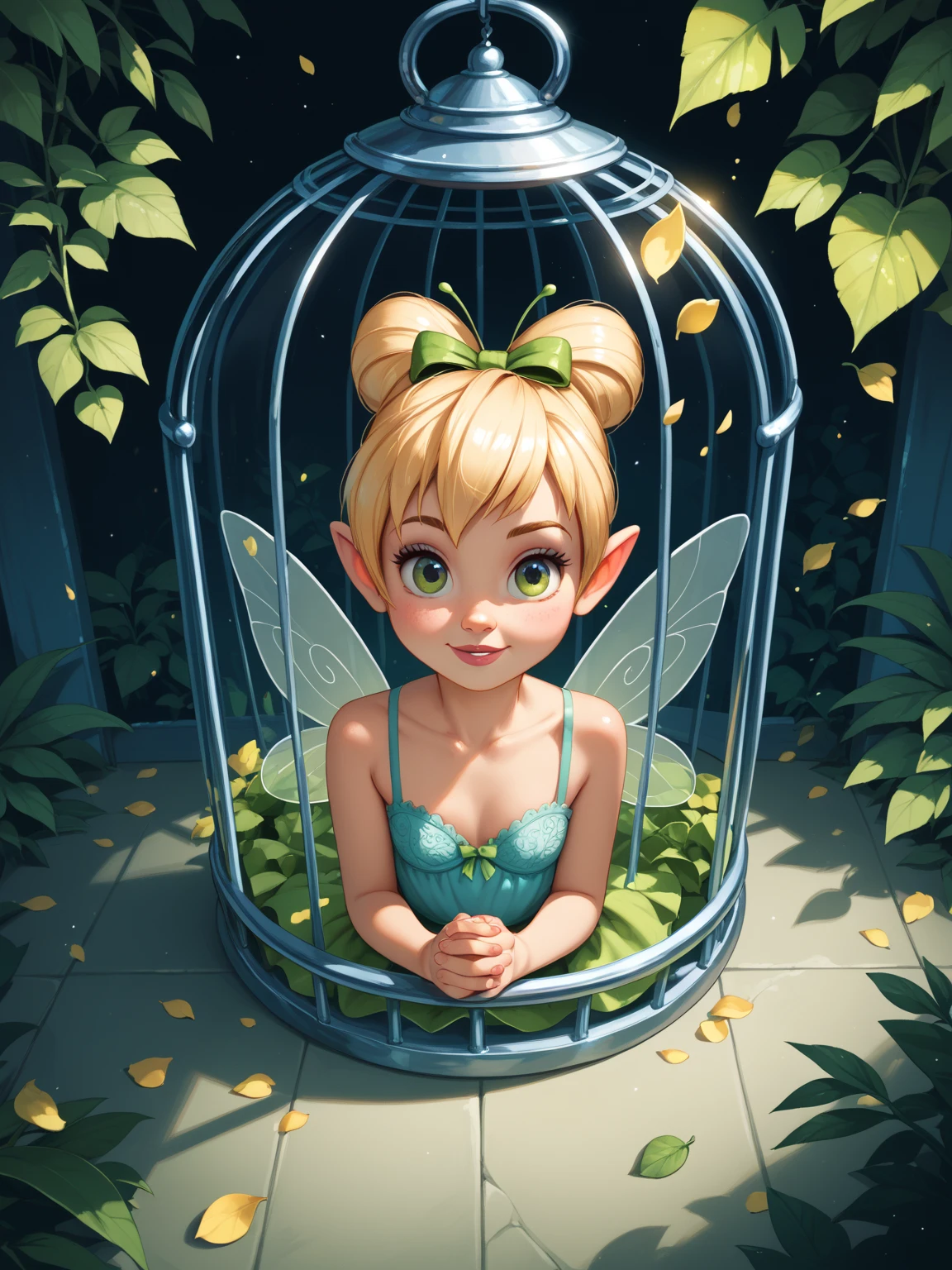 score_9, score_8_up, score_7_up, source_anime, (1girl, solo), looking at viewer,
(kneeling, in a jar, table, angry, close up,) (mini person),
TinkerWaifu, fairy wings, blue eyes, green dress, sexy, hair bun, trying to escape,