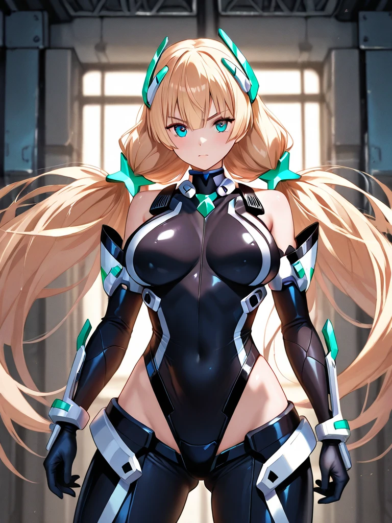 Very detailedな, Explicit, Beautiful body, Beautiful Nose, Beautiful character design, Perfect Eyes, Perfect Face, Ultra-high resolution, 4K, Beautiful legs, Perfect Legs, Nice hands, Perfect hands, masterpiece, Highest quality, Very detailed, shape, Confused, Street Fighter, Doll Suit, シャドルー人shape, Doll Suit, Expressionless, Hollow Eyes, Looking at the audience, Red gloves, emotionless, black latex, corruption, Mind control, Female Fighter, whole body, Hypnosisにかかった, Unfortunate trance, whole body suit, ribbed bodysuit, Place your arms at your sides, Follow, Perfect female body, extremely glossy latex, Hypnosis, Hypno Lola, Hollow Eyes, Mind control装置, stop temporarilys, Obedient_stop temporarily, slave, have, tie, Are standing, Are standing up straight, 注意してAre standing, have, yellow tie, belt, latex, ribbed bodysuit, Knee socks, garter belt, Preparing for battle, Extend your right arm from your shoulder、Stretch your hands in the air., military, Thigh-high boots, alone, Classroom of the Elite, ichinose honami, Pink blonde hair, blue eyes, Long Hair, Big Breasts, Wicked Smile, With an Wicked Smile, A glittering and flashy cyberpunk night view、
