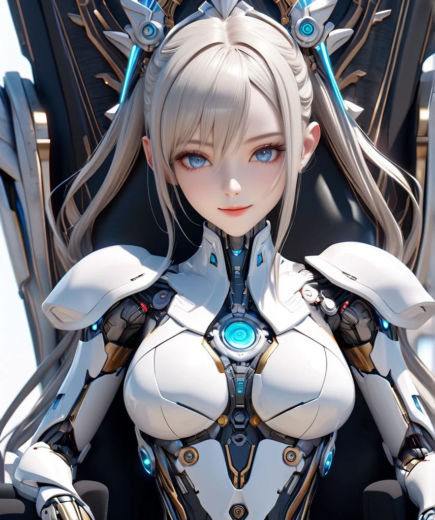 (masterpiece: 1.4), (highest quality: 1.4),  (She is fused with futuristic Gundam mecha), (very cute girl, super detailed face, eyes like jewels, white very long hair, Colorful gradient hair: 1.4), Gundam style, with headgear, with v-fin ,, armored shoulders,armored under arms, armored under legs, mechanical wings, holding weapon, holding huge weapon, holding Very large shield, battle pose, (whole body:1.5, perfect 2 arms, perfect 2 legs: 1.4), (perfect four fingers: 1 thumb), light, shine, Bokeh, super fine, broken streets, Broken City,