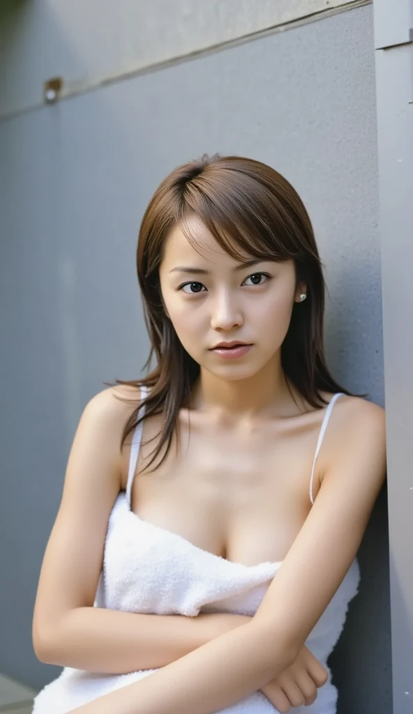 ((Beautiful areola and nipples)),8k,masterpiece,best quality,(((美しく高品質なtopless))),((Beautiful sweat around the chest)),((Large and high quality breasts)),((2Two well-balanced breasts)),Attractive,Beautiful Skin,(F cup bust),topless,Asian Woman, Ayaka, Young and sexy gravure idol, realistic sensual gravure idol, Realistic young gravure idol, Young and cute gravure idol, Japanese Model,Sexy pose