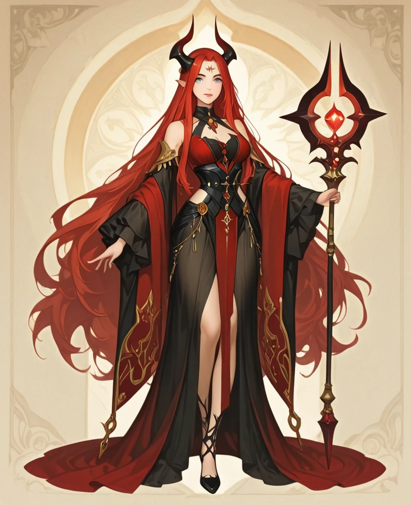 1 girl，magical girl，role concept，Full body painting，Game costume design，Red dress，sexy figure，Full bust，simple empty background，face camera，ultra-transparent，Ultra-detailed image quality，masterpiece，Full body painting，great details，HD