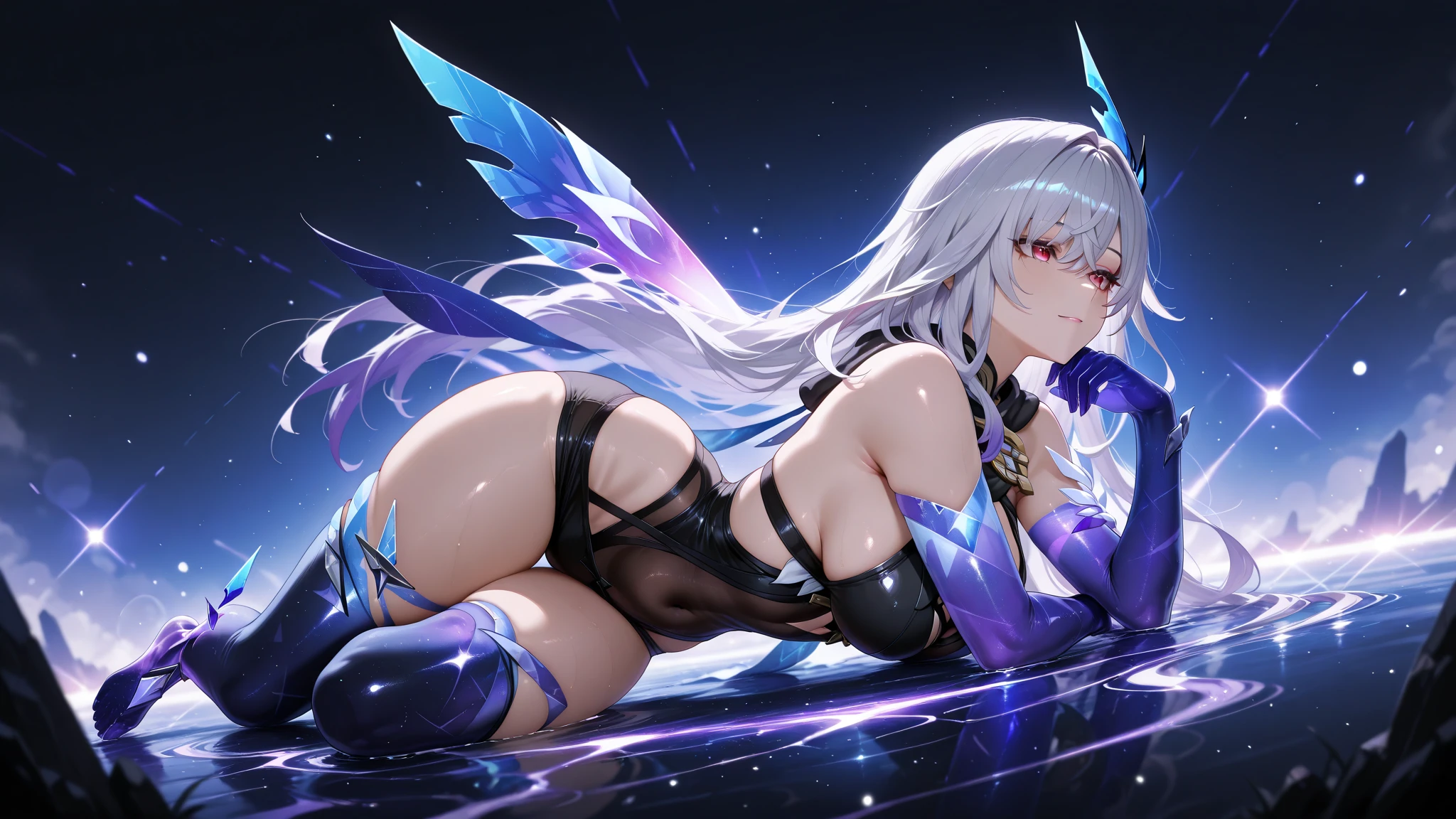 original, masterpiece,best quality, official art, (extremely detailed cg unity 8k wallpaper), (extremely fine and beautiful:1.2), (beautiful and clear background), A full body pin-up girl near a robot, there is ugliness in beauty, but there is also beauty in ugliness. in the style of peter driben, rolf anstrong, forest h. glouw, surrealism, dark art by james jean, takato yamamoto, 1950 retro future art cubist designs borders lines decorations space machine, muted colors inspired by baptiste monge