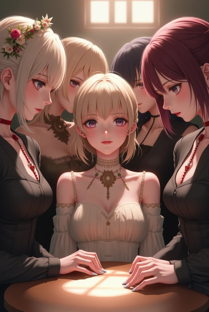 masterpiece,highest quality,Ultra high definition, Five beautiful great women