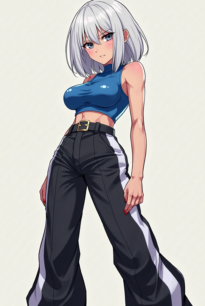 1futa, Saiyan, spiked white hair, green eyes, slim, thin waist, wide hips, dark skin, medium breasts,no clothes, huge dick , your huge dick , curvy , dickgirl ,erect nipples , erect penis , 1 girl, litte,weak, insecure, doing arm wrestling with futa