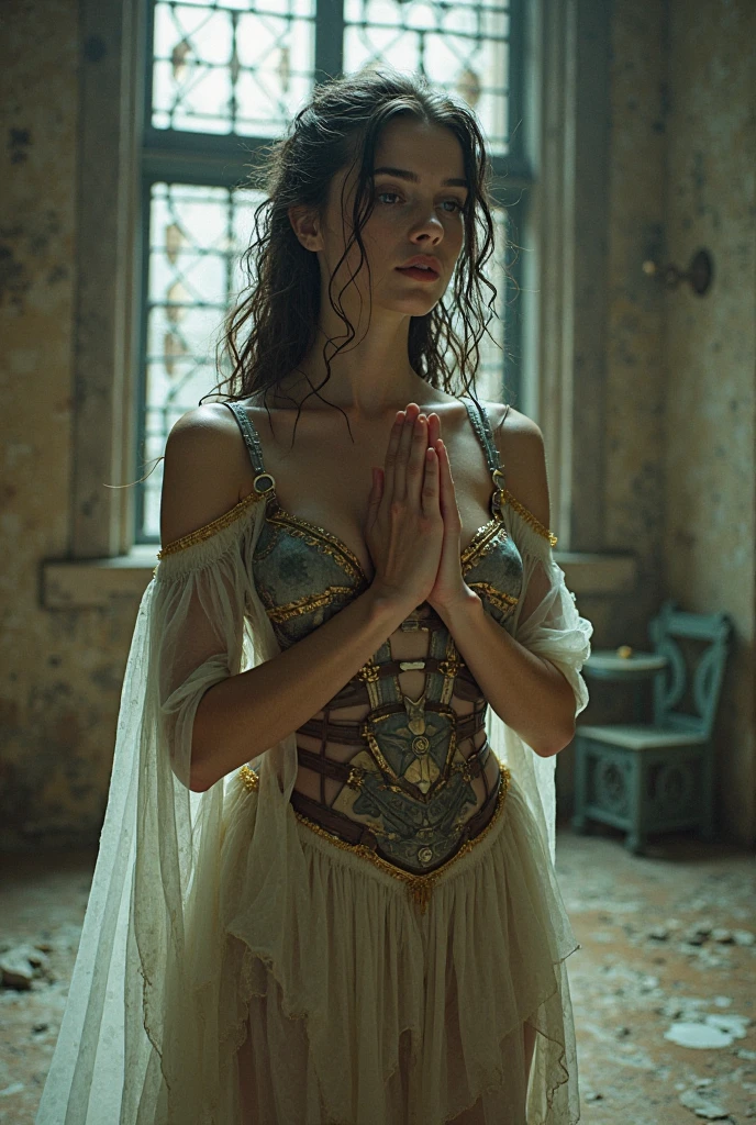 Atmospheric and open scene, Ancient Sacrificial Images, Filled with smoke, Birds in human clothes dance, Sunday Worship, (Detailed costume details, Detailed clothing light sense), Faintly Appearing, The bird&#39;s feathers are reproduced in minute detail, A complex and complicated picture, (Full of strange and mysterious photos), The background is cloudy, The photo is real, 8k,