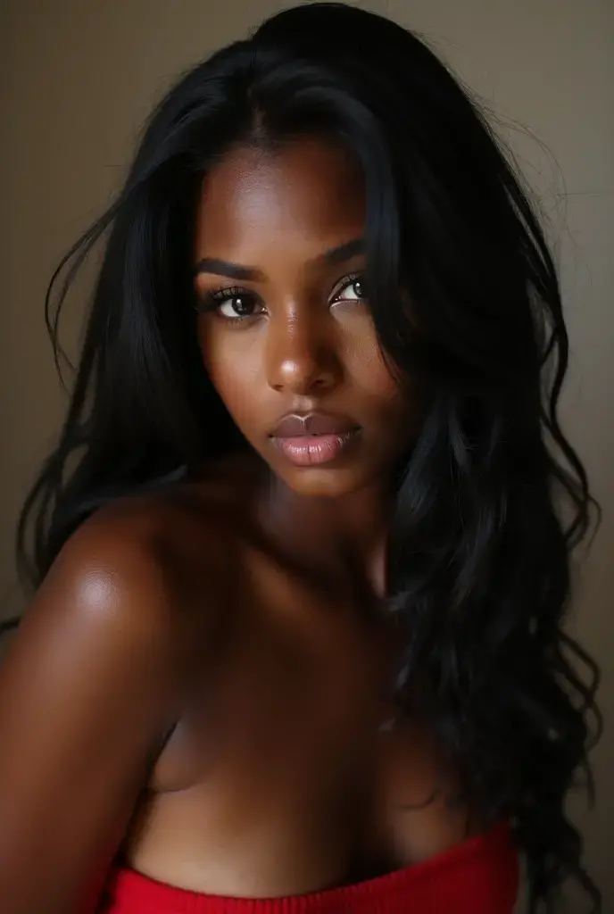 polaroid photo, <lora:InstantPhotoX2:0.65>, photo of a gorgeous black woman, dark-skinned goddess