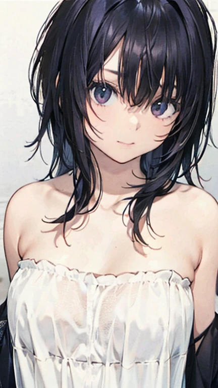 night,Changing clothes,{{beautiful medium sized breasts 1:2}},looking away,Distraught expression,{{Off the shoulder bra}},looking at viewer, looking cow boy shot, from above,15 years old,blush,Photorealistic 1;4,Dirty room,Bed in the back,{{bangs pinned back light black hair}},高品質なpanties,High quality pink bra,panties,thicc1;2,{{high school girl}},Highest quality,{{Beautiful ass}},pretty girl,High-quality backgrounds,Slanted Eyes,Detailed shirt chest wrinkles,{{{high school girl}}},{{beautiful blue eye1:4}},BREAK,Five fingers