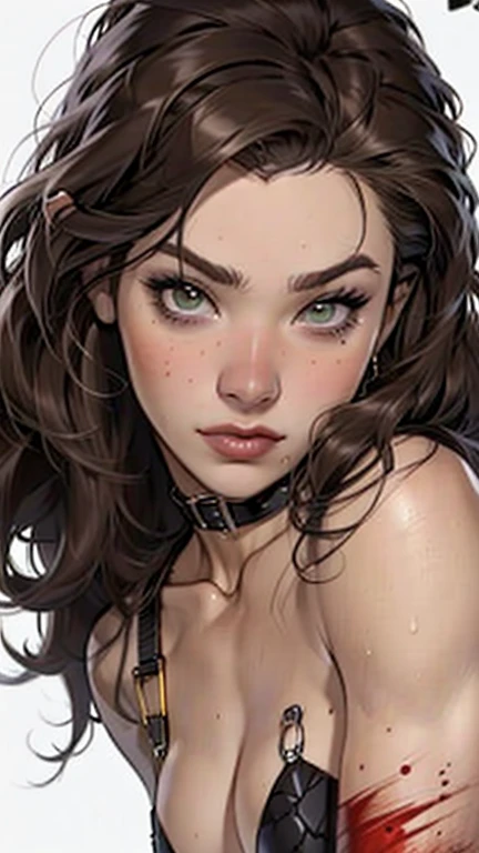 (Vector:1.3), (Anime style: 1.5), (((solo))), (((1girl))), Masterpiece, nude (Angelina Jolie: 1.7), (facial photo: 1.8), (RAW photo:1.2),(photorealistic:1.4),(masterpiece:1.3),(best quality:1.4),ultra high res, HDR,8k resolution, dreamlike, verification comment, comment request, scenery,((no text)), 1girl, (neckline:1.5), (large breasts:1.5), (pubic hair:1.5),(lifting shirt), (detailed lacy underwear:1.4),  (full body), (looking down:1.5), (close up), (close up), looking at the viewer, naughty face, (touching own hair:1.3), (tattoo:1.3), topless, arm, (close up:1.5), (focus on breasts), (detailed eyes),(detailed facial features), (detailed features of clothing), (breast blush) trend in cg society, plasticine, bob hair, (strong and toned abs), ((beautiful woman)), wearing choker,  thigh choker, very pale white skin, in the snow, feminine and muscular, smiling, wet skin, female focus, (Vector: 1.3), (Anime style: 1.5) With the face of the photo