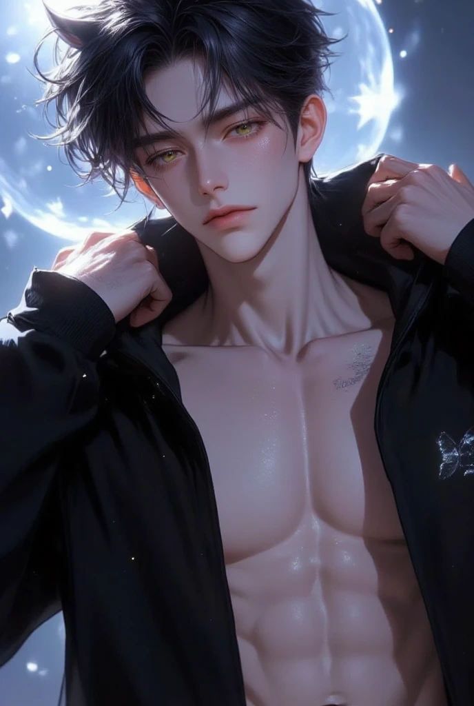 1 man, (male model) hot skin, masterpiece, best quality, most handsome man in the world, by Shen Quan, perfect body, beautiful male model, an attractive man 18-24 years old aesthetic, blossoms in spring, green fields, spring, plains, trees, flowers, blue sky, rough and handsome young man in white transparent robe, white transparent fabric, shirtless jacket shoulders, exposed chest muscles, exposed thighs, ((exposed transparent white briefs)), (male focus), (smooth body)), smile, super cute, dynamic pose, cool and seductive, dramatic lighting, full body shot, full body shoot, young face, full body, body hairless, skinny tall, fit body, dominant, white or white skin, young face, firm body, hd, natural flesh tone, soft light, highly detailed, looking at the audience, photography, detailed skin, real person, realistic, photorealistic realistic, crazy detail, facial detail, hype maximization, hype surrealism, film, telephoto, lighting complex detail , Highly detailed, Highly detailed, Digital painting, artstation, concept art, smooth, sharp focus, illustration, Unreal Engine 5, 8K, art by Ross Tran and Greg Rutkowski and Alphonse Mucha, UHD, 8k, Show men only .8k Ultra HD, DSLR, dim lighting, high quality, film grain, Fujifilm XT3, male fan, 2-person, two-person model.