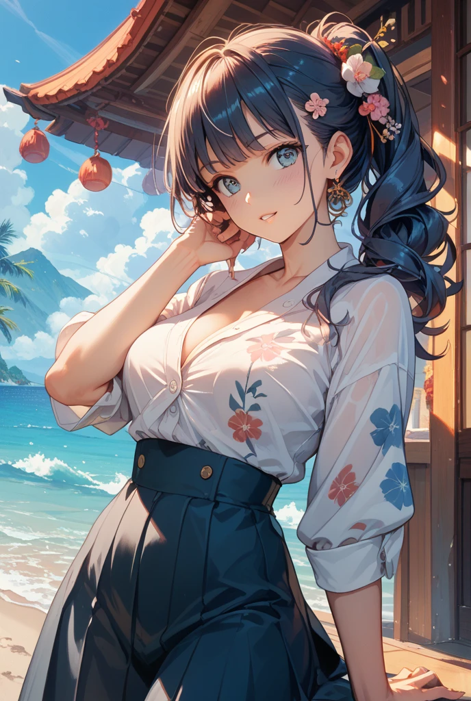 (masterpiece:1.2, Highest quality), (Realistic, photoRealistic:1.4), Beautiful illustrations, (Natural Side Lighting, Cinema Lighting), ((Very big butt))
1 girl, Japanese, Perfect Face, cute and symmetrical face, Glowing Skin,
(Mid-length hair:1.2, Half Up:1.4, Light brown hair), Asymmetrical bangs, Brown eyes, Long eyelashes,
Beautiful Hair, Beautiful Face, Beautiful details, Beautiful clavicle, Beautiful body, Beautiful fingers, (((Panties are visible))) ((Very large saggy tits)), ((In underwear:1.3))((White lace bra:1.3))((White lace panties:1.3))Very large breasts,16 year old , Thick thighs,(cowboy shot)
(Beautiful views), evening, (River side), Are standing, (cute, cute smile, Upward glance),