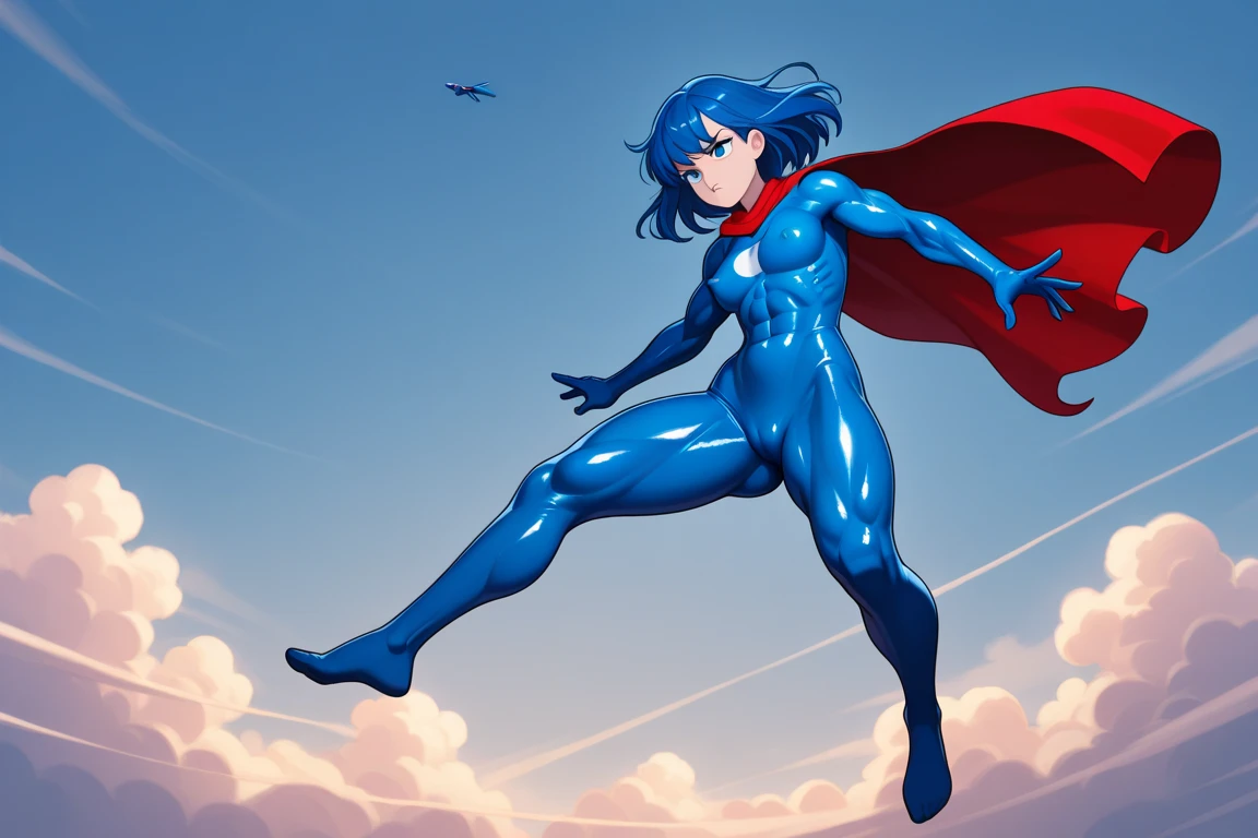 ultra-detailed, Explicit, Beautiful body, Beautiful Nose, Beautiful character design, perfect eyes, perfect face, ultra highres, 4K, beautiful legs, perfect legs, Nice hands, Perfect hand, Masterpiece, Best Quality, Highly detailed, illustration, absurdres, perfect anatomy, street fighter, doll suit, shadaloo doll, dollsuit, girls, multiple girls, expressionless, blank eyes, looking at viewer, red gloves, emotionless, black latex, corrution, mind control, female combatant, full body, hypnotized, unhappy trance, full body suit, ribbed bodysuit, both arms at side, obey, perfect female body, extremely glossy latex, hypnosis, hypnoLora, empty eyes, Mind control device, poses, submissive_pose, Slave, hat, necktie, stand up straight, standing, standing at attention, hat, necktie, belt, latex, ribbed bodysuit, thighhighs, garter belt, Fighting Stance, extending the right arm from the shoulder into the air with a straightened hand, military, thigh boots, 1girl, Solo, Kao Akebi, Akebi-chan no Sailor Fuku, blue eyes, black hair, short hair