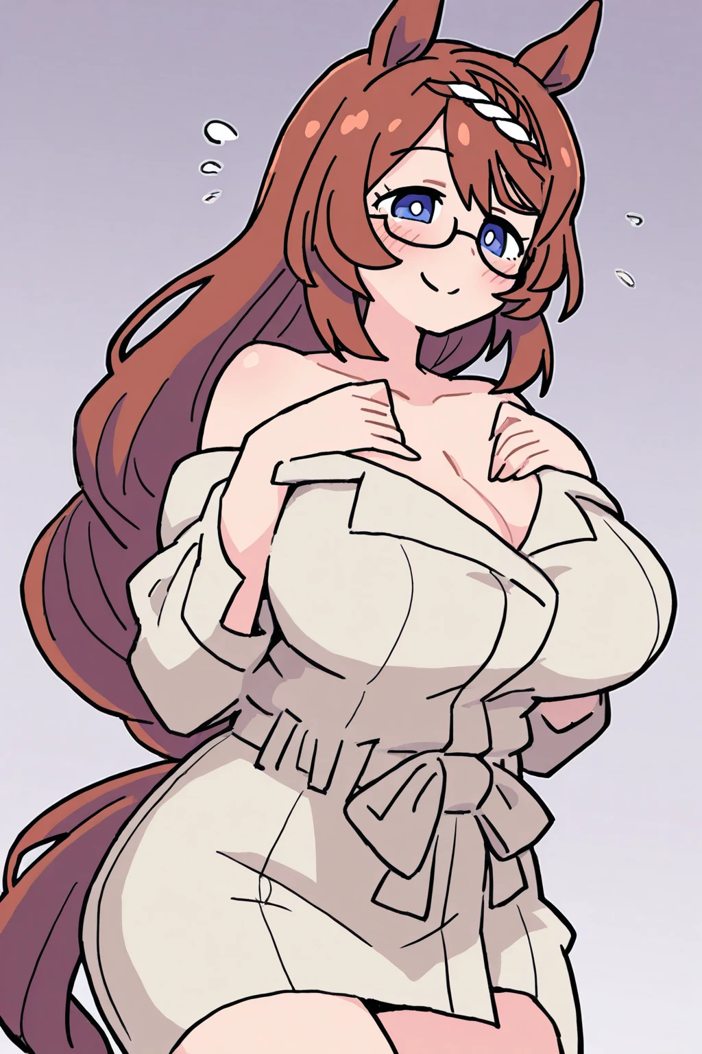 android21, 1girl, solo, blue eyes, brown hair, long hair, curly hair, hair between eyes, jewelry, hoop earrings, glasses,
Nude, naked, pussy, lab coat, black pantyhose,
smile,closed mouth,cowboy shot, bedroom background, blushing, Big breasts, bent over, thick legs, sitting on bed, arms up, nipples visible
(insanely detailed, beautiful detailed face, masterpiece, best quality) cinematic lighting,