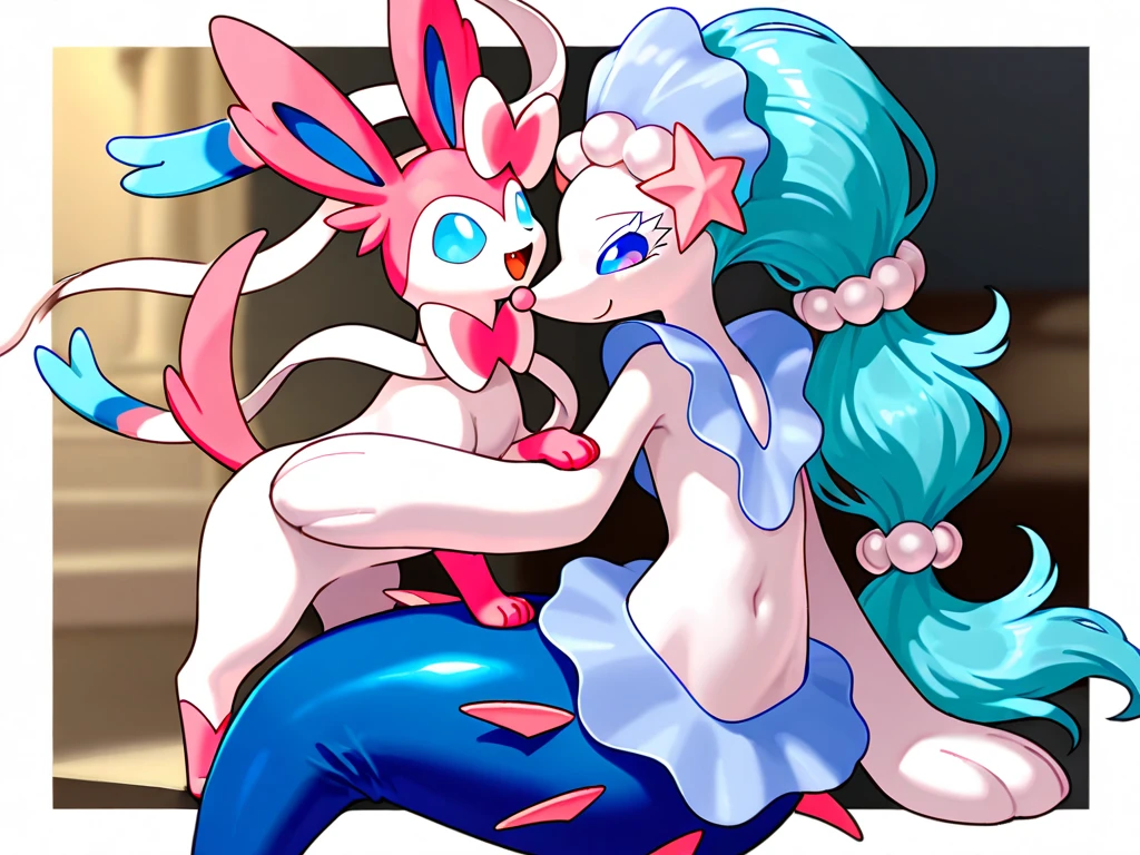 kindred, Renamon and loola bunny from loony toons have lesbian sex furry futanari female, Their feminine bodies have firm and large breasts, Pink heart-shaped nipples and piercings or pircing, female nudes a transparent sexy micro lingerie and sexy high heel sandals 35 cm transparent with red sole, and some feminine details, sexy fishnet stockings with bow, NSFW sex scene xxx, opening the vagina with a big rabbit penis style harness and the room is a luxurious room with all the luxuries, colorful lighting set, cum gushing luxurious details, necklaces, earrings, High-heeled sandals with feminine details with sensual gold bow, crown open legs, showing a beautiful and shiny ass high sneakers orgasm lesbian orgy sneakers, wedding night, wedding sucking the chich and the nipple with the tongue sexo oral a Vagina con pircing chupando vagina posición sexual misionera, piernas en los hombros mientras es penetrada orgia orgasmo