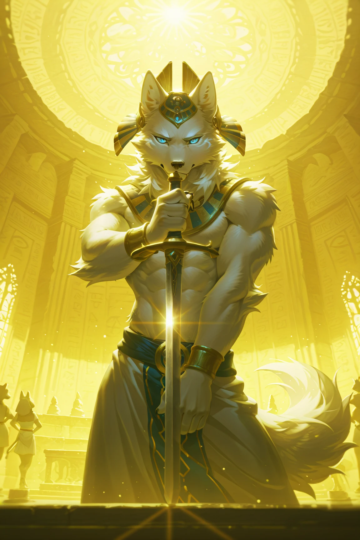 male, hairy, dragon, alone,emperor sitting on throne, black and white fur,golden eyes, Smile, abdominal muscles, ,soft light, Sky, Very detailed,, Interstellar style。