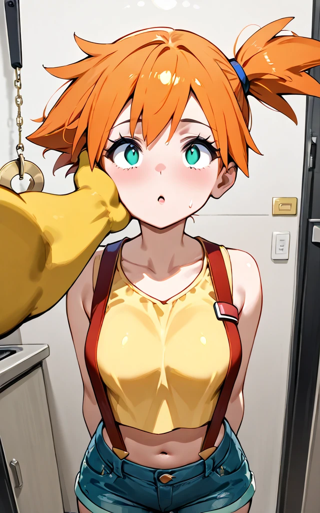 (Highest quality, 4K, 8k, High resolution, masterpiece:1.2), Very detailed, Picturesque, Animated Photography, Photo Animation:1.37)、Browsing Caution、Japanese schoolgirl、Orange Hair、short hair、((Yellow-green ribbon))、((Completely naked))、ecstasy face、(Injury)、facial scar、empty eyes、wounded、(blood)、bleeding from the brests、(((Bloody bandage:1.5)))、choker、leash、nippls、pussy juice、sweat、steam、crying、saliva、trembling、Nakano Yotsuba