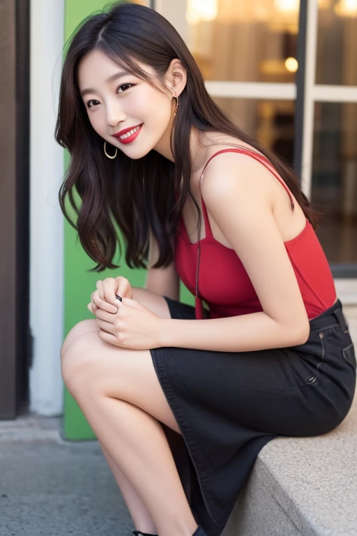 araffe woman sitting on a couch in a restaurant with a small air conditioner, 30 years old woman, 3 0 years old woman, 2 9 years old, 2 8 years old, 2 7 years old, lovely woman, 38 years old, attractive girl, 3 2 years old, 3 6 years old, a young asian woman, asian women