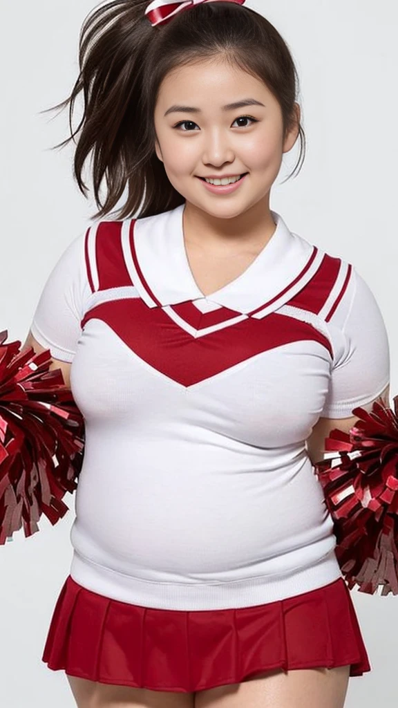 (1 Girl's breasts、Overweight、Extremely fat、chubby、Sweat muscles、japanes、cheer girl