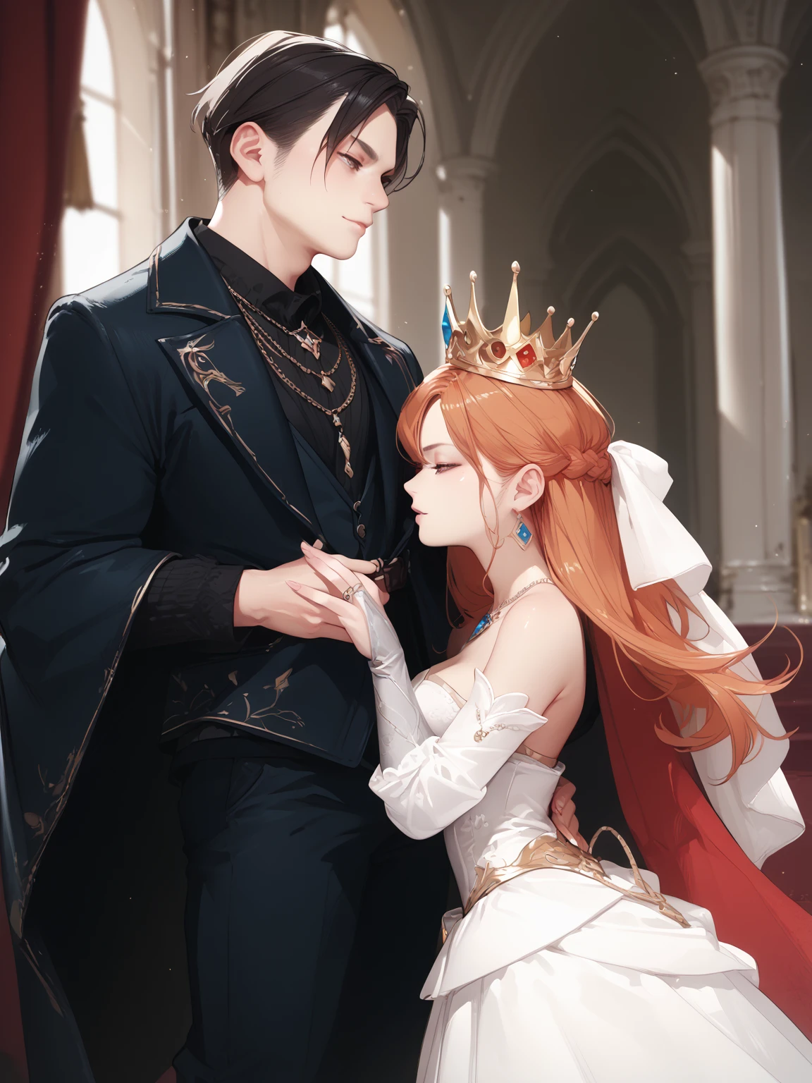 ((highest quality)), ((masterpiece)), (be familiar with), Perfect Face、魅惑の身体
serika(FE)、women are1people=serika、Red hair、The perfect proportions、semi-long、necklace、Bangles、Caster wheel、Luxury Accessories、first round、Fallen into evil、Skeleton Fall、Blank look、Engagement Rings、Hollow Eyes、Dark Room、Red magic circle on the floor、大量のSkeleton Candelabraと蝋燭、darkness、Skeleton Altar、A large number of skull objects、Big magic circle on the floor、Skeleton Candelabra、Luxury Jewelry、Skeleton Crown、Large skull pendant、empty eyes、Apathy、Expressionless、Bone ornaments、Skull Accessories、Temple of the Skeletons、Skeleton Crown、Skull King is male、A ton of skeletons、pregnancy、Last month of pregnancy、全naked、naked、Skull King and the Wedding、Making Love with the Skull King、Bones become clothes、wear bones、Becoming a bony body、Skull King is my husband、bones costume、Become the Skullking's wife、Embrace the Skull King、Cuddling with the Skull King、Skull King is big、Sit with the Skullking on the Bone Throne、Exchange glances with the Skull King and kiss、Embrace the Skull King and kiss each other、Wear a skeleton on your head、Embracing the bones、incorporated into bones