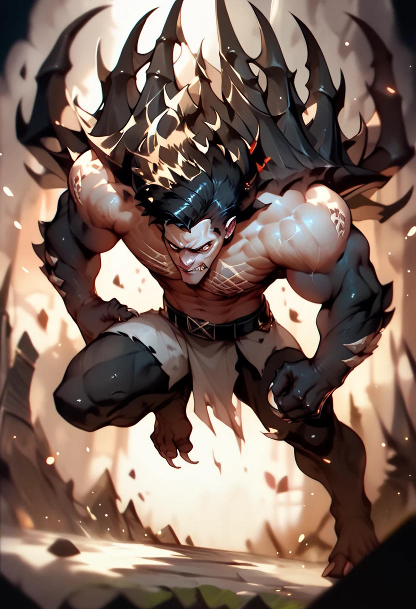 "The combined image of Monkey King and Batman,Dark style,Mysterious light and shadow,Hero styling,Thunderous,actionpacked。"