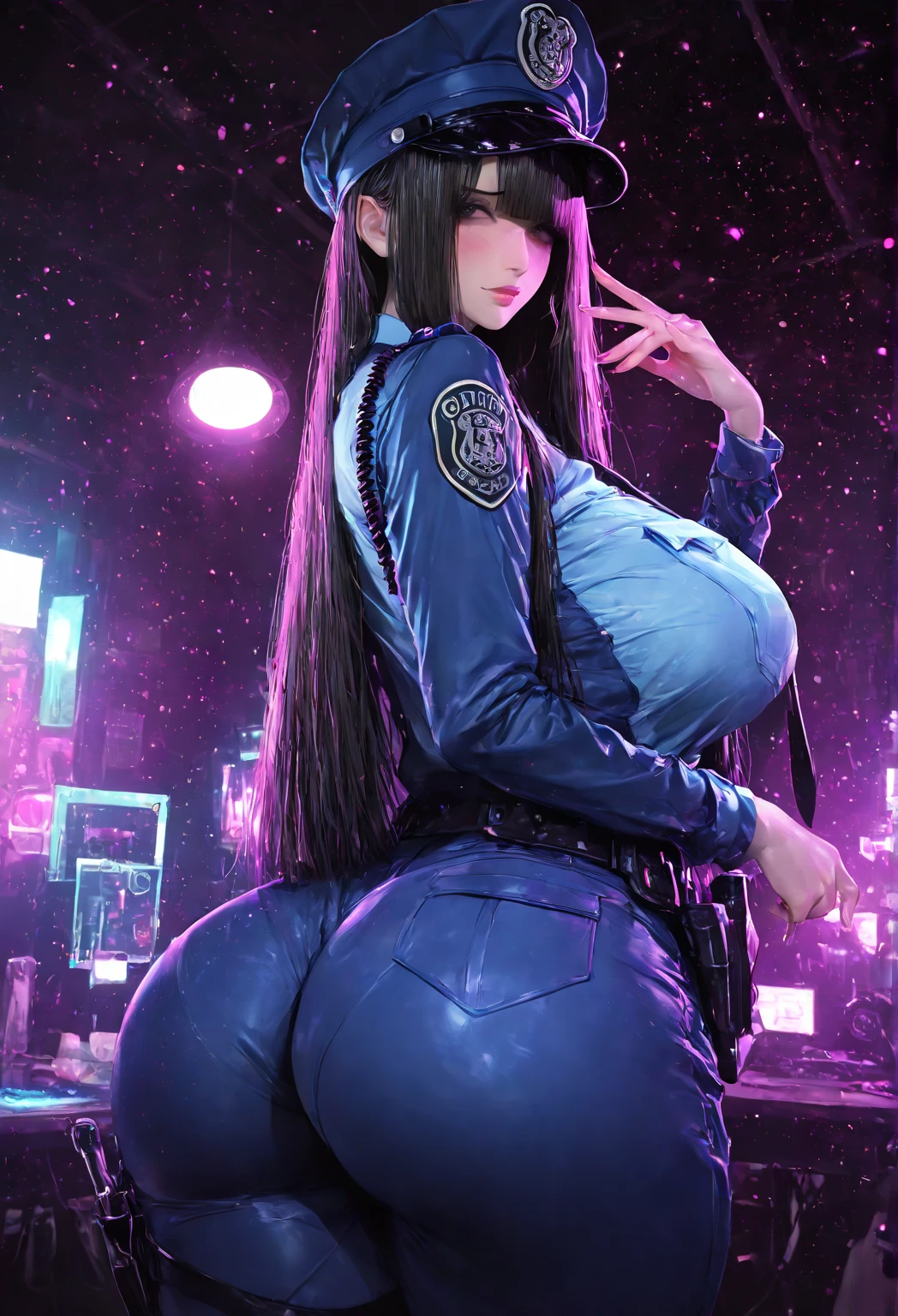 Menina do anime no terno preto apertado com bunda grande, um Oppai cyberpunk, chique, quadris insanamente inflados, fofosexyrobutts, biomechanical oppai, Oppai, Oppai proportions, big booty, coxas grossas e lisas, arte digital do anime cyberpunk, commission for high resolution, menina bonita do anime agachamento, na cidade cyberpunk, corpo voluptuoso, body curvy, Tifa Lockhart, estilo anime impertinente, modelo plus size, Corpo desgrenhado,Cartoon erotic style body, Bunda grande da mulher casada,Eros de uma mulher casada, Estilo de mulher casada, Atmosfera de mulher casada