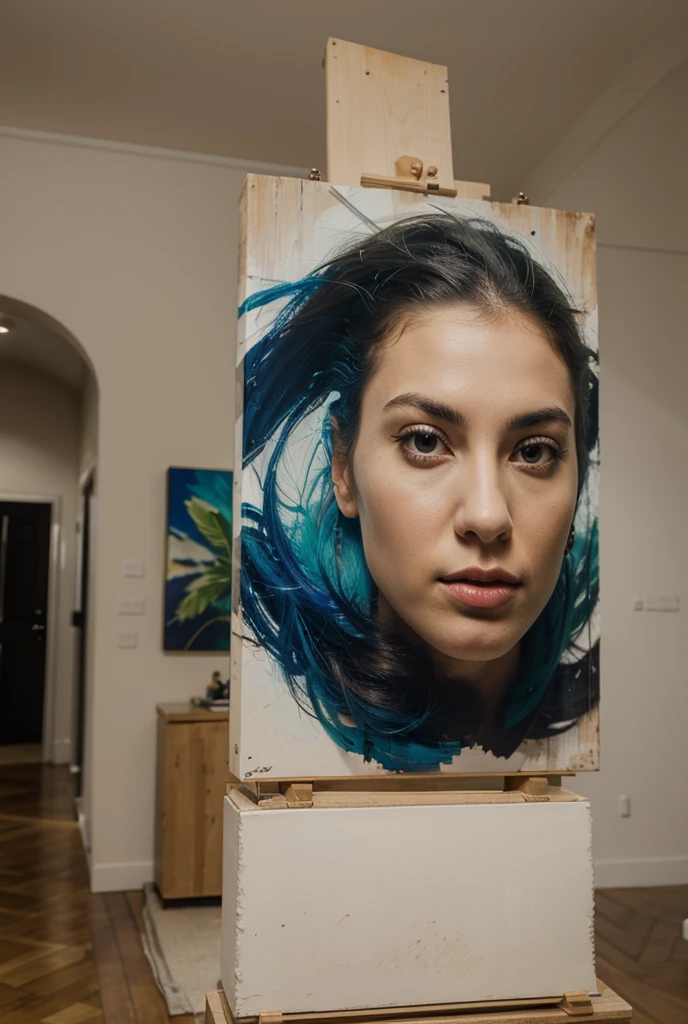 A blank canvas, with colorful brushstrokes spreading and taking shape. The screen transforms into a vibrant universe full of life. cinemátic, photography, realisitic.