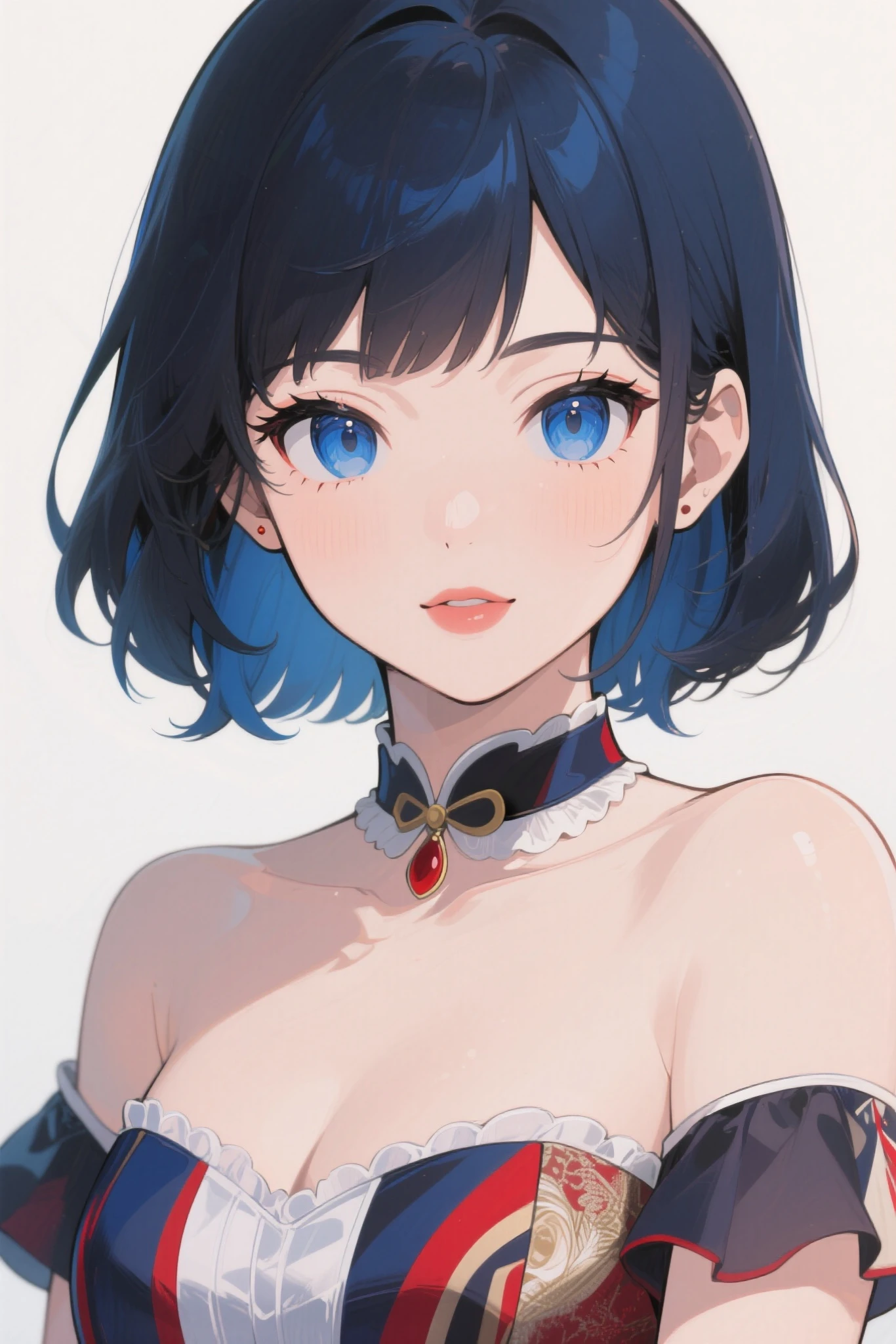 (Masterpiece:1.3), (8K, Photorealistic, RAW photo, Best Quality: 1.4), Japan People, (1 girl),25 years old, Beautiful Face, (Realistic Face), (Black Hair, Short Hair:1.3), Beautiful Hairstyle, Realistic Eyes, Beautiful Eyes, Beautiful Eyes, (Realistic Skin), Beautiful Skin, Attractive, Ultra High Definition, High Definition, Close Up, Portrait, Golden Ratio, Detal Face, Look at the Beholder, Smile, (Shoulder Look), Middle Chest,