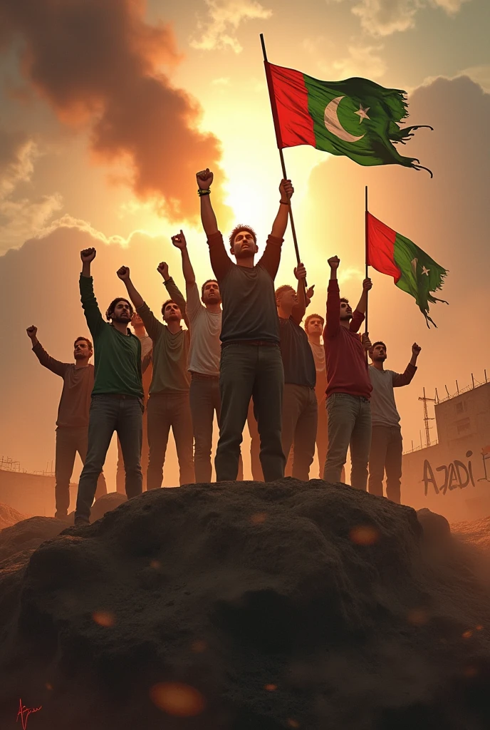 many typical bengali tortured bloody shiny teenage boys flying in the black sky
They hold upper part of bangladeshi flag
Many witches hold their legs and forcing to bring them down