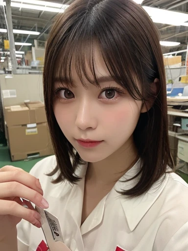 best quality, photorealistic, 8k, high res, 1girl, woman, (skindentation), (professional lighting), ((close buttoned office shirt:1.6)), (portrait:0.6), gorgeous, (medium hair:1.7), (1girl eyes looking at viewer:1), ((looking at viewer:1.6)), (1girl looking at the camera), photorealistic, (bokeh), (portait:0.6), (dynamic pose:1.2), masterpiece, intricate, realistic, sharp focus, award-winning photograph, (parted lips:1), <lora:aiAVYUAXx_v1:0.71>