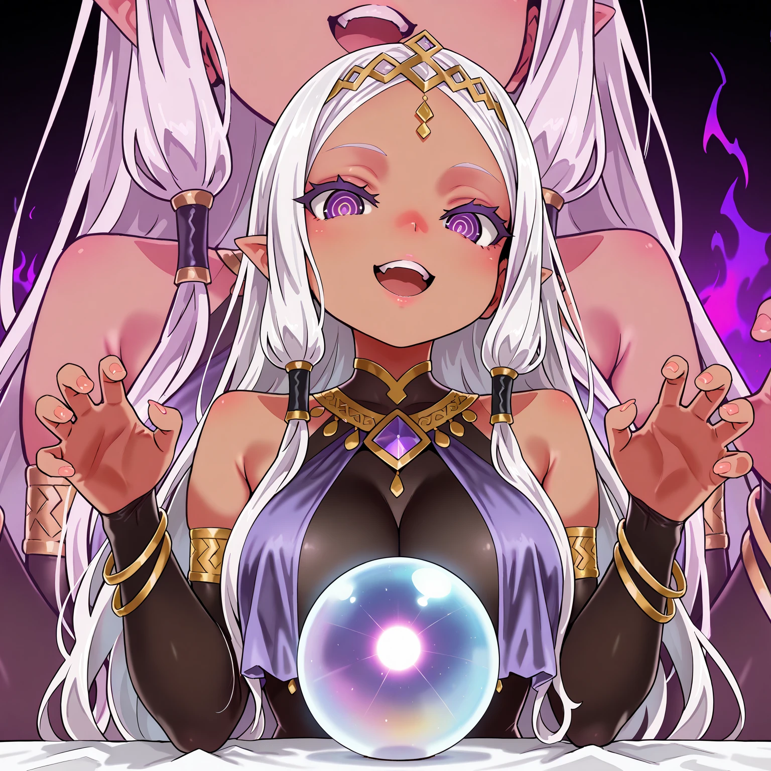 (masterpiece), (best quality:1.4), (perfect anatomy:1.4), high quality, expressive eyes, portrait, detailed face, beautiful face, perfect face, {1 girl}, In her slime form, Danua is a mesmerizing entity, her amorphous body pulsating with vibrant colors and otherworldly energy. She takes on a fluid, gelatinous appearance, constantly shifting and morphing with an almost hypnotic fluidity. Danua's slime form is translucent, allowing glimpses of the swirling colors and patterns that ripple beneath her surface. Shades of deep emerald, green mingle with iridescent blues and purples, creating an ethereal kaleidoscope of hues that dance and shimmer in the light. Her form lacks defined features, instead resembling a constantly shifting mass of gel-like substance. However, there is a sense of grace and purpose to her movements, as if she possesses a silent intelligence that guides her every shift and flow. Despite her lack of a solid form, Danua exudes an undeniable presence in her slime state. She radiates an aura of ancient power and mystique, her ever-changing form hinting at the depths of her enigmatic nature. Overall, Danua's slime form is a mesmerizing spectacle, a symphony of colors and shapes that captivates the eye and sparks the imagination.