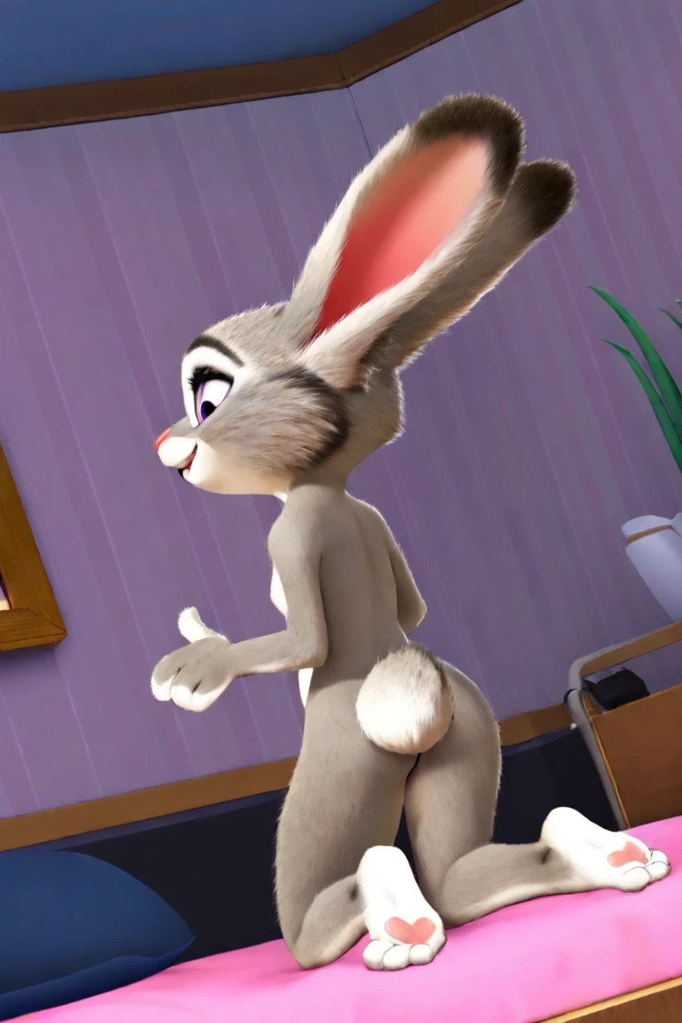 NSFW, Masterpiece 1.4 Top Image Wallpaper 4K Breed Furry Rabbit Judy Hopps Zootopia Rendering In A Police Station Ultra Detailed Shadows Showing Her Ultra Realistic face full of cum