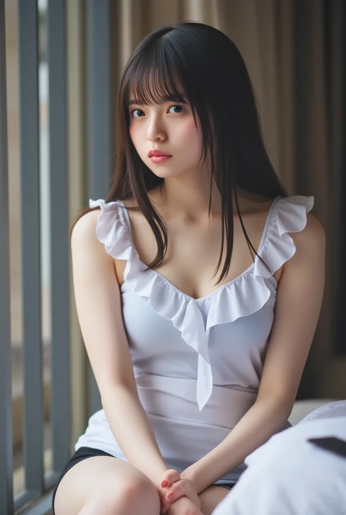 Nikon Z85mm、((highest quality)) ((masterpiece))、Intricate details、Sharp focus、Professional、Photorealistic、Real Life、Surreal、Photorealism、Silhouette Light、In detail、highest quality、Highly detailed CG Unity 8k wallpaper、Perfect artwork、Upper body、Shiny Hair、Shining Eyes、Glowing Skin、Realistic、The perfect woman、Narrow waist、Looking into the camera、Ren Hao、Seductive posture、Sexy pose、Very delicate and beautiful、highest quality、Beautiful detailed girl、Beautiful Eyes、Facial Light、Cinema Lighting、See through、Transparent material、Exposed buttocks、Realistic facial expressions、(Intricate details、compensate、(Beautiful and delicate face down to the last detail、Beautiful and delicate eyes、Face)Perfect Proportions、Detailed skin、Detailed skin、Optimal ratio of four fingers to one thumb、Arms under chest、Large Breasts、Smooth upper abdomen、Skinny and skinny、Low Fashion、solo、(young)、Facial highlights、Upper body、Detailed face、White skin、Silver Hair、ponytail、Braid、Big eyes、silk robe、(Hollow pattern、silk)、Earrings、The body is slim、Luxury Room、Professionalフェッショナルライティング、Tear Robe、1 girl、Thick Hair、Black clothes