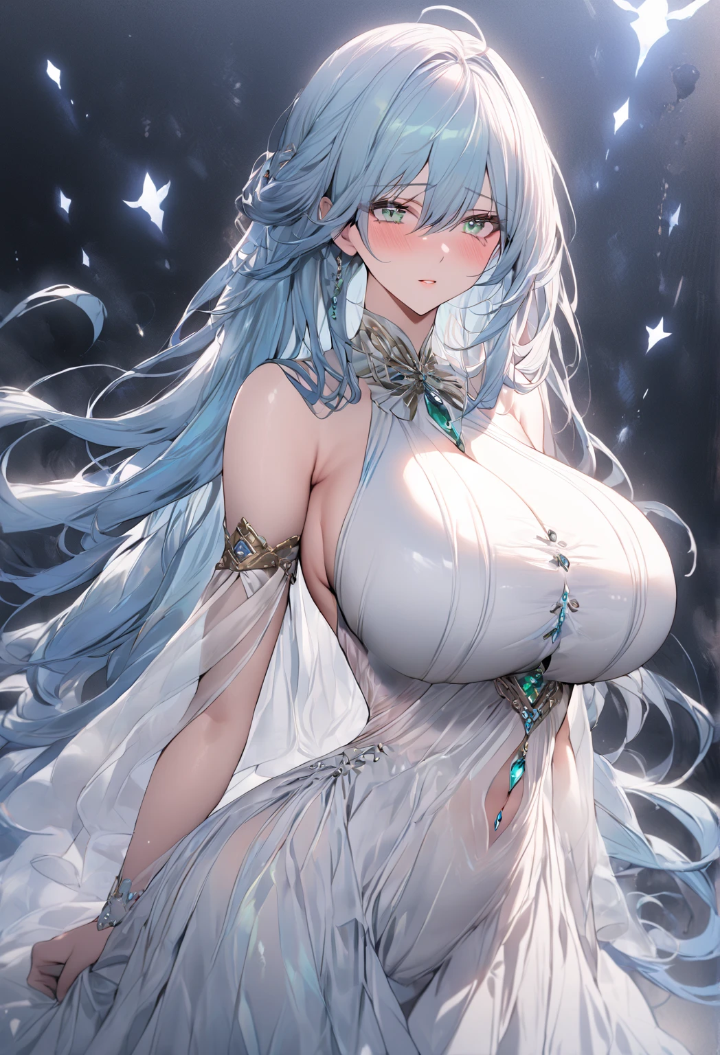 beautiful girl, hair on shoulders, clear eyes, smooth hair, exquisite and perfect facial features, The most beautiful big eyes, long eyelashes, Lying silkworms and gentle eyes, pout, dynamic angle, ultimate image quality, highest precision, Precise and perfect human body, necklace, bust, close, , long shot, 