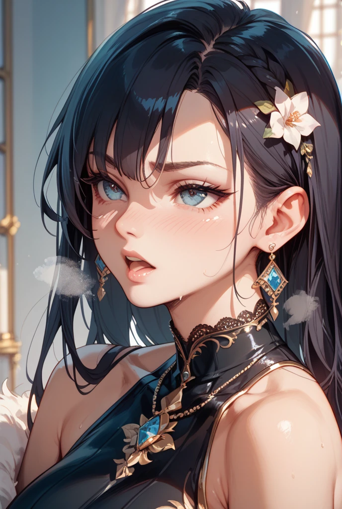 Anime girl with cat ears and green eyes in the forest, detailed digital anime art, Anime style 4 k, digital anime art, Anime styled digital art, Digital anime illustration, work in Guweiz style, beautiful anime portrait, Anime style. 8 k, realistic anime style, fantasy art style, Stunning anime face portrait, realistic anime 3D style