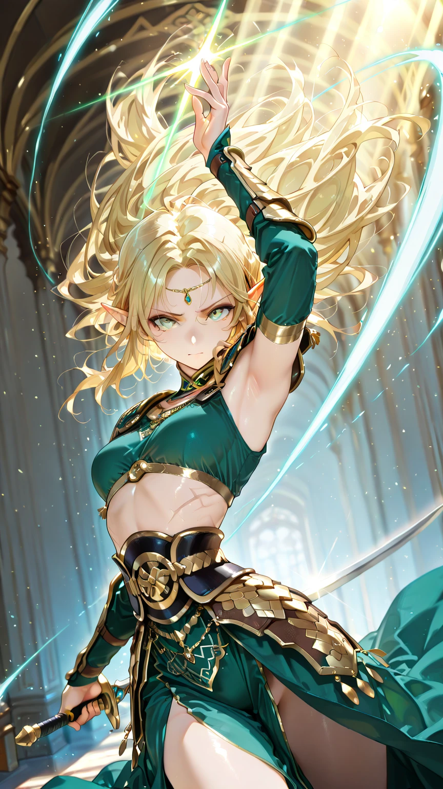 Elven Maiden, anime style, UHD, high details, high quality, highres, best quality, 16k