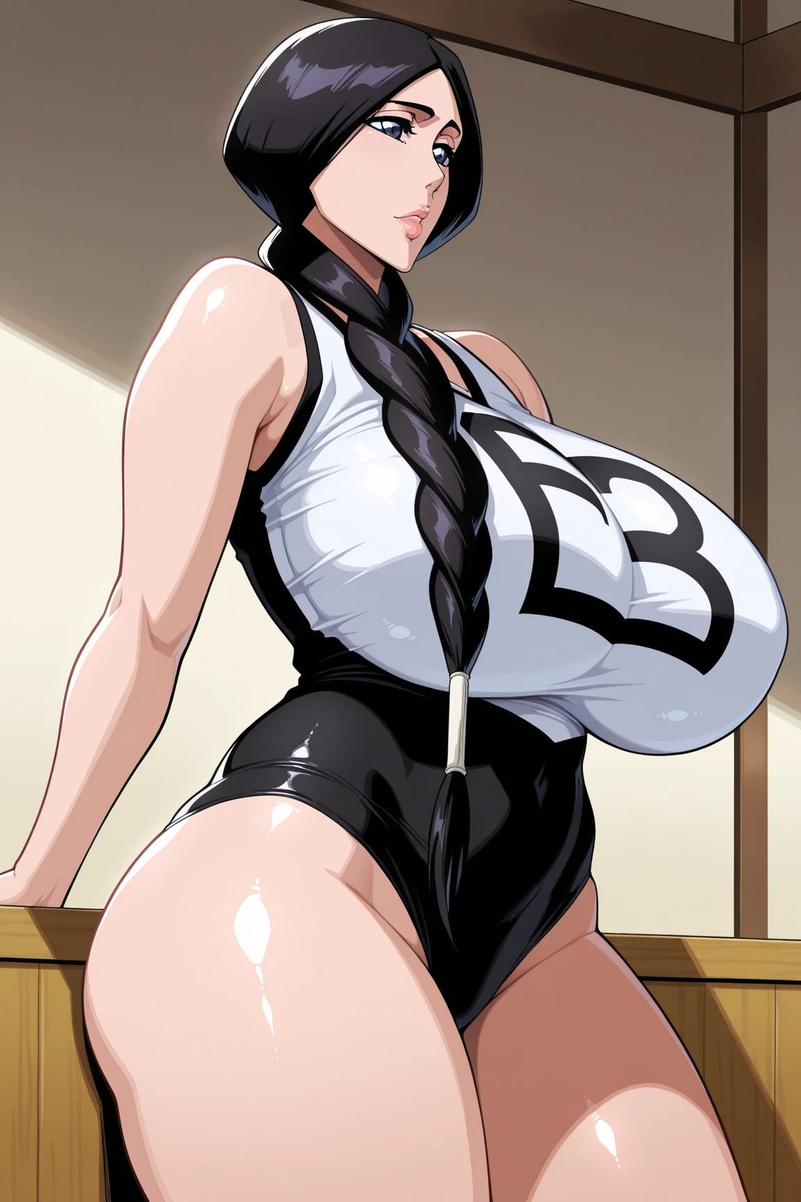 Chun-Li (SF6) having sex in black leggings with big breasts